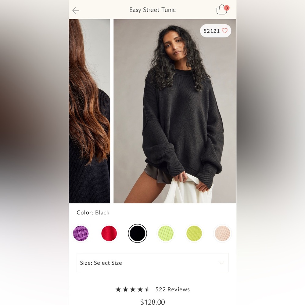 Free People, Easy Street Tunic, Size Small